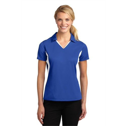Sport-Tek Women's Side Blocked Micropique Sport-Wick Polo.