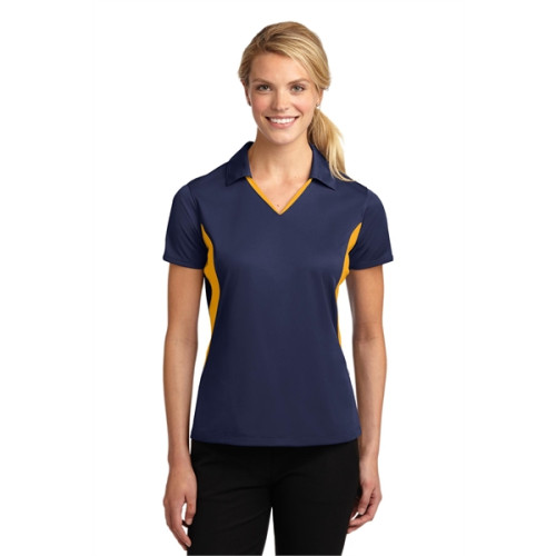 Sport-Tek Women's Side Blocked Micropique Sport-Wick Polo.