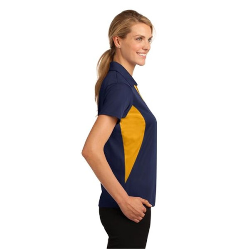 Sport-Tek Women's Side Blocked Micropique Sport-Wick Polo.