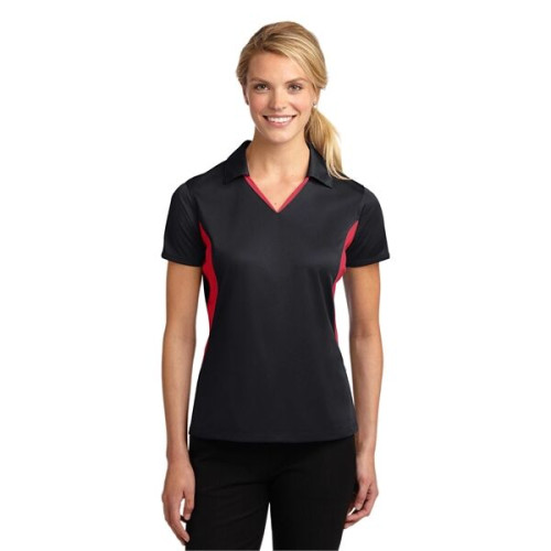 Sport-Tek Women's Side Blocked Micropique Sport-Wick Polo.