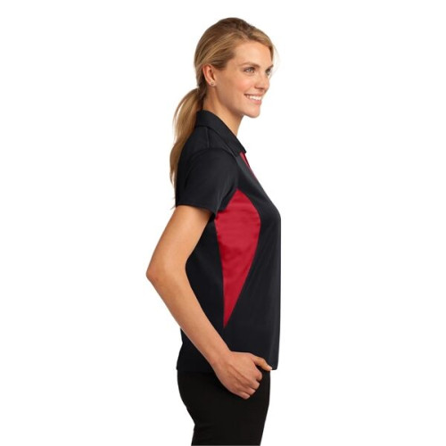 Sport-Tek Women's Side Blocked Micropique Sport-Wick Polo.