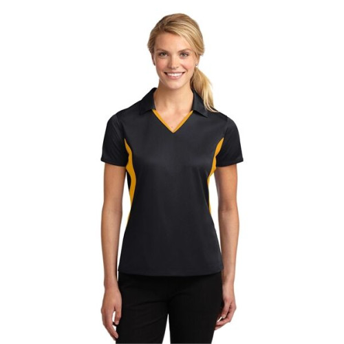 Sport-Tek Women's Side Blocked Micropique Sport-Wick Polo.