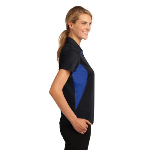 Sport-Tek Women's Side Blocked Micropique Sport-Wick Polo.