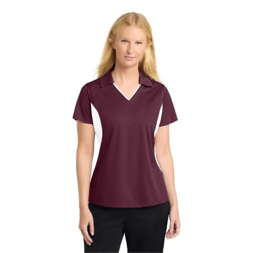 Sport-Tek Women's Side Blocked Micropique Sport-Wick Polo.