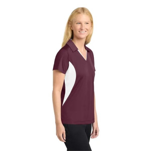 Sport-Tek Women's Side Blocked Micropique Sport-Wick Polo.