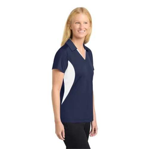 Sport-Tek Women's Side Blocked Micropique Sport-Wick Polo.
