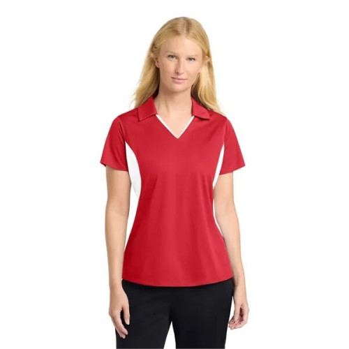 Sport-Tek Women's Side Blocked Micropique Sport-Wick Polo.