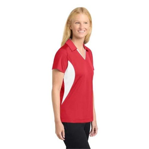 Sport-Tek Women's Side Blocked Micropique Sport-Wick Polo.