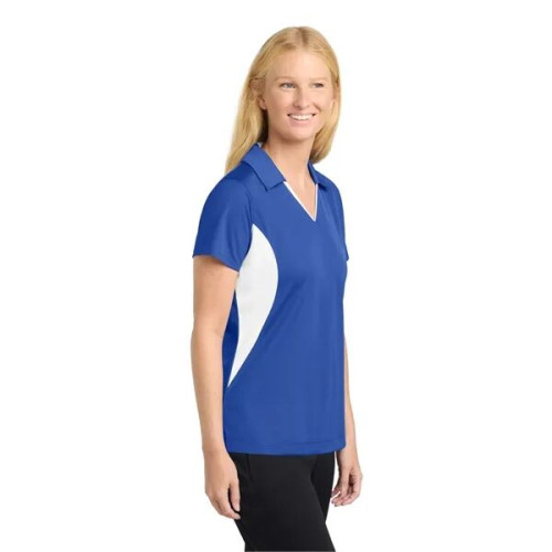 Sport-Tek Women's Side Blocked Micropique Sport-Wick Polo.