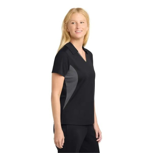 Sport-Tek Women's Side Blocked Micropique Sport-Wick Polo.