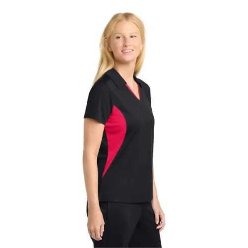Sport-Tek Women's Side Blocked Micropique Sport-Wick Polo.