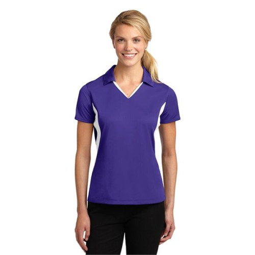 Sport-Tek Women's Side Blocked Micropique Sport-Wick Polo.