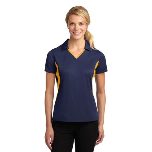 Sport-Tek Women's Side Blocked Micropique Sport-Wick Polo.