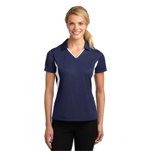 Sport-Tek Women's Side Blocked Micropique Sport-Wick Polo.