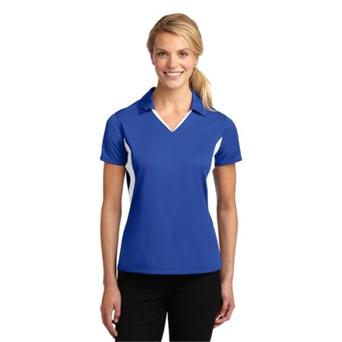 Sport-Tek Women's Side Blocked Micropique Sport-Wick Polo.