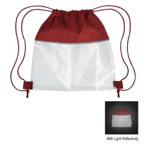 Reflective Heathered Frost Drawstring Bag