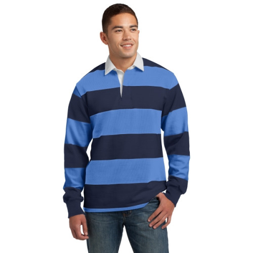 Sport-Tek Classic Long Sleeve Rugby Polo.