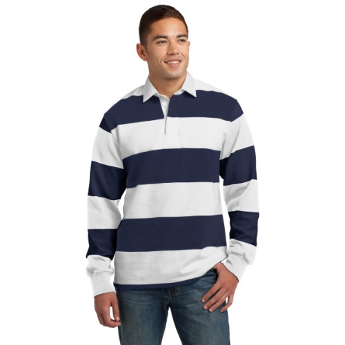 Sport-Tek Classic Long Sleeve Rugby Polo.