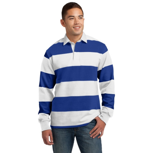 Sport-Tek Classic Long Sleeve Rugby Polo.
