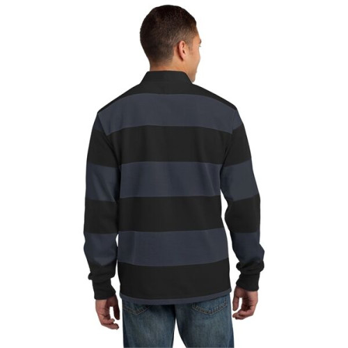 Sport-Tek Classic Long Sleeve Rugby Polo.