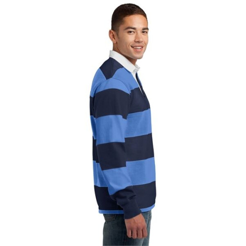 Sport-Tek Classic Long Sleeve Rugby Polo.