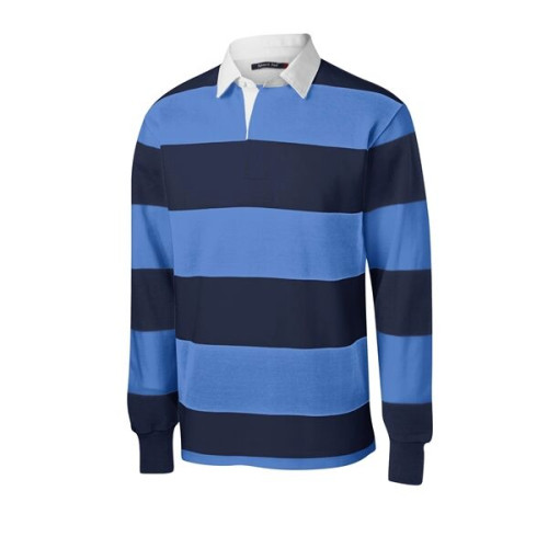 Sport-Tek Classic Long Sleeve Rugby Polo.