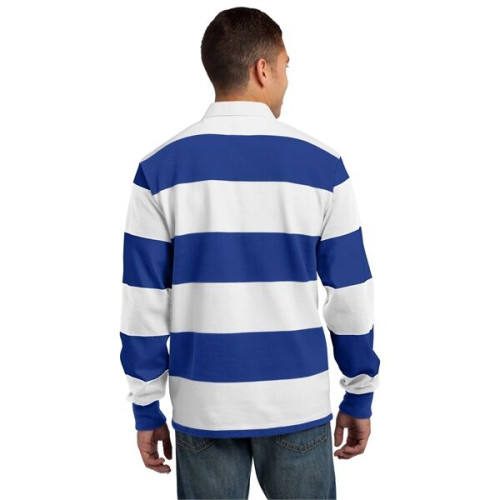 Sport-Tek Classic Long Sleeve Rugby Polo.