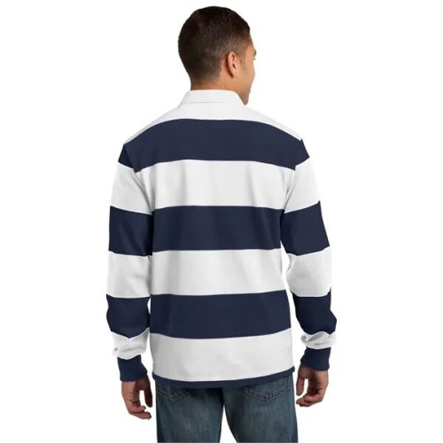 Sport-Tek Classic Long Sleeve Rugby Polo.