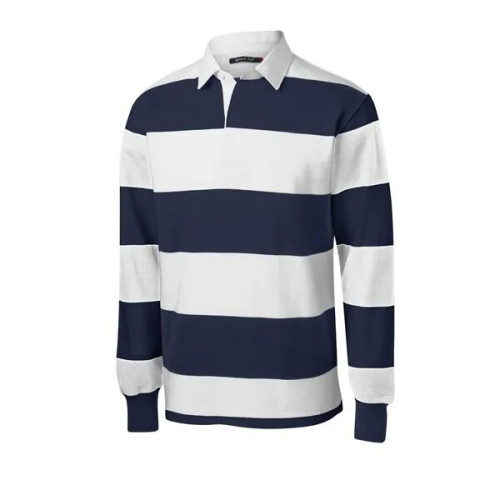 Sport-Tek Classic Long Sleeve Rugby Polo.