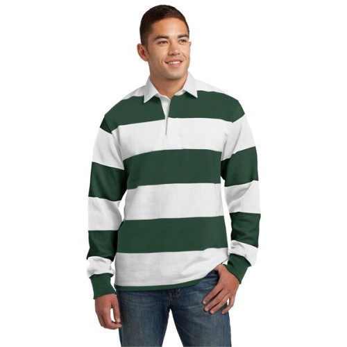 Sport-Tek Classic Long Sleeve Rugby Polo.