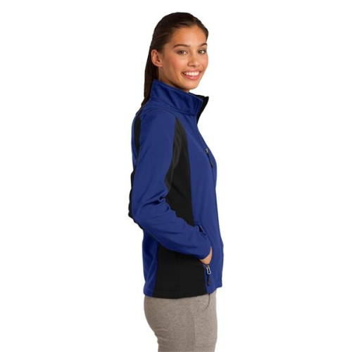 Sport-Tek Women's Colorblock Soft Shell Jacket.
