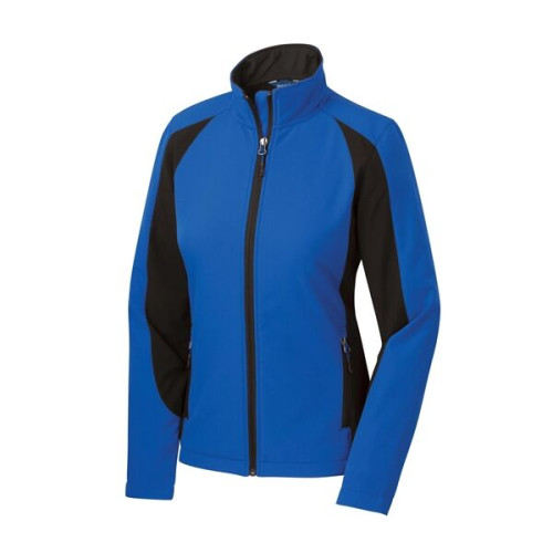 Sport-Tek Women's Colorblock Soft Shell Jacket.