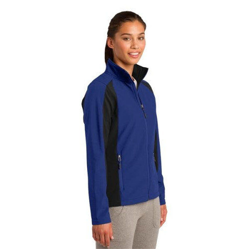 Sport-Tek Women's Colorblock Soft Shell Jacket.