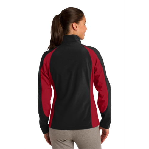 Sport-Tek Women's Colorblock Soft Shell Jacket.