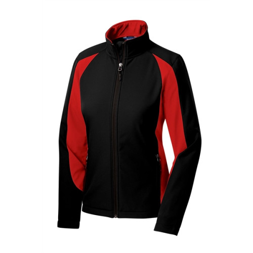 Sport-Tek Women's Colorblock Soft Shell Jacket.