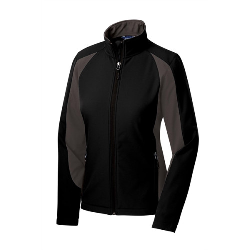 Sport-Tek Women's Colorblock Soft Shell Jacket.