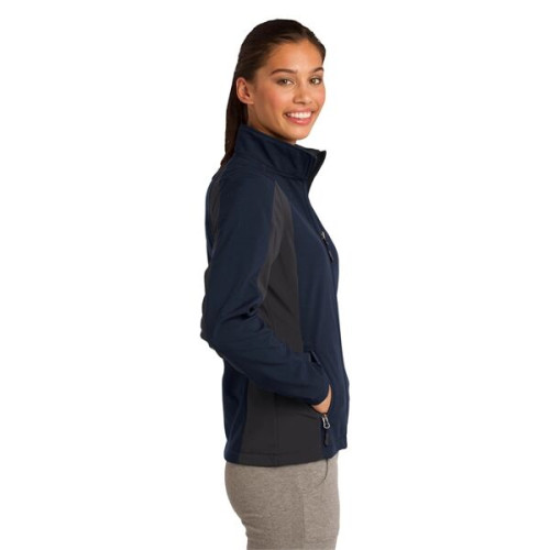 Sport-Tek Women's Colorblock Soft Shell Jacket.
