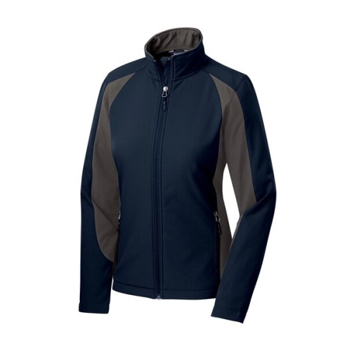 Sport-Tek Women's Colorblock Soft Shell Jacket.