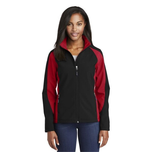 Sport-Tek Women's Colorblock Soft Shell Jacket.