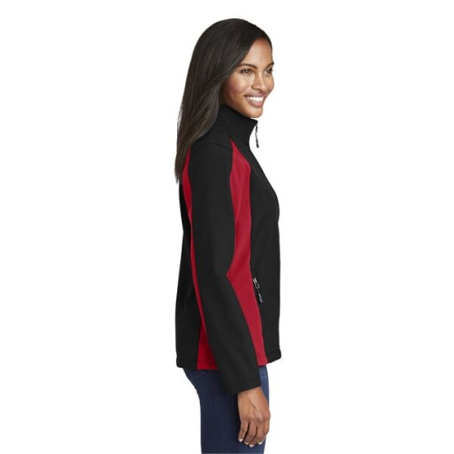 Sport-Tek Women's Colorblock Soft Shell Jacket.