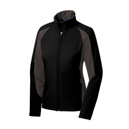 Sport-Tek Women's Colorblock Soft Shell Jacket.