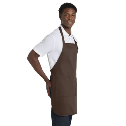 Port Authority Full-Length Apron with Pockets.