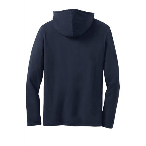 Gildan 100% Ring Spun Cotton Long Sleeve Hooded T-Shirt.
