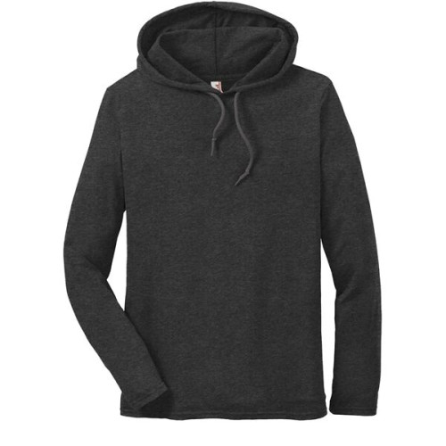 Gildan 100% Ring Spun Cotton Long Sleeve Hooded T-Shirt.