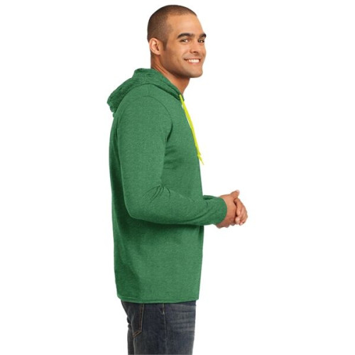 Gildan 100% Ring Spun Cotton Long Sleeve Hooded T-Shirt.