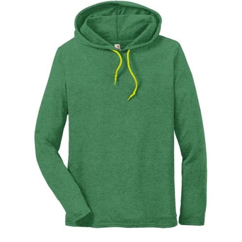 Gildan 100% Ring Spun Cotton Long Sleeve Hooded T-Shirt.