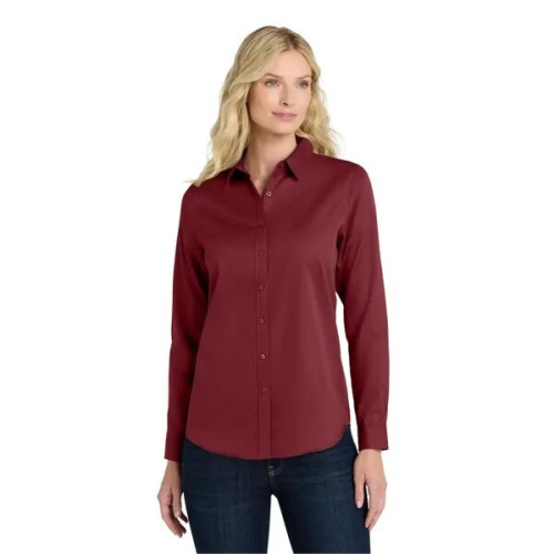 Port Authority Women's Long Sleeve SuperPro React Twill S...