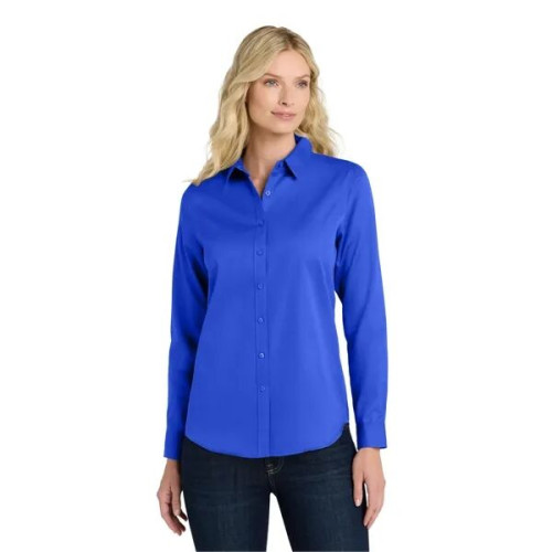 Port Authority Women's Long Sleeve SuperPro React Twill S...