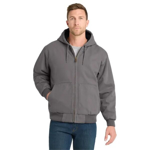 CornerStone Washed Duck Cloth Insulated Hooded Work Jacket.