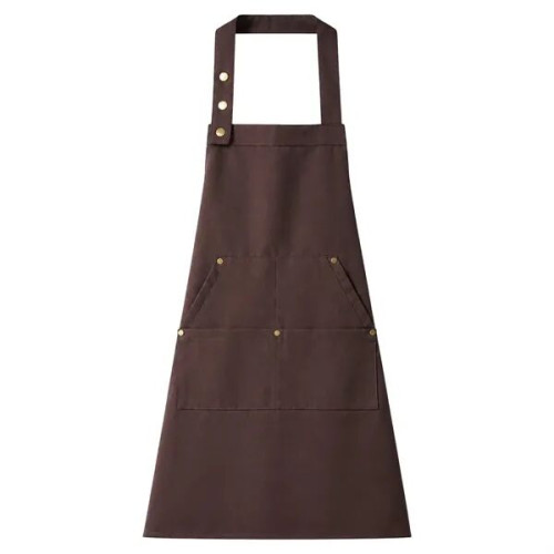 13 oz. Canvas Kitchen Apron w/ Buttons & 2 front pockets